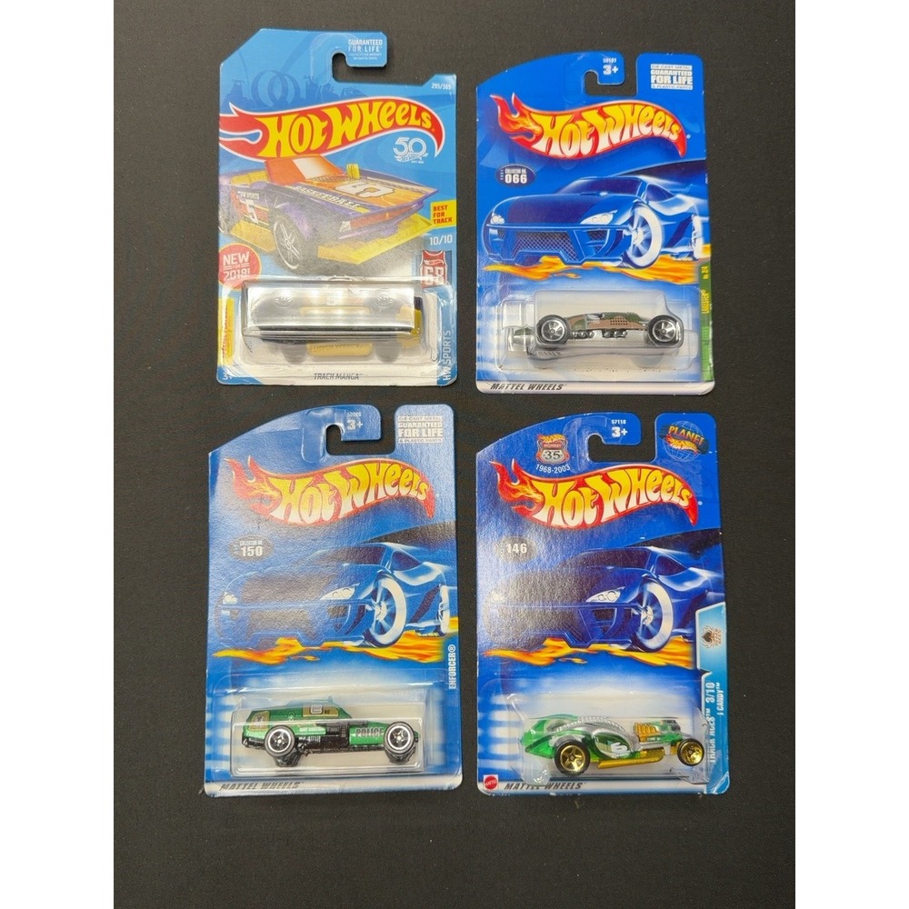 Hot Wheels Lot 4 Track Manga I Candy Enforcer Lakester New Sealed